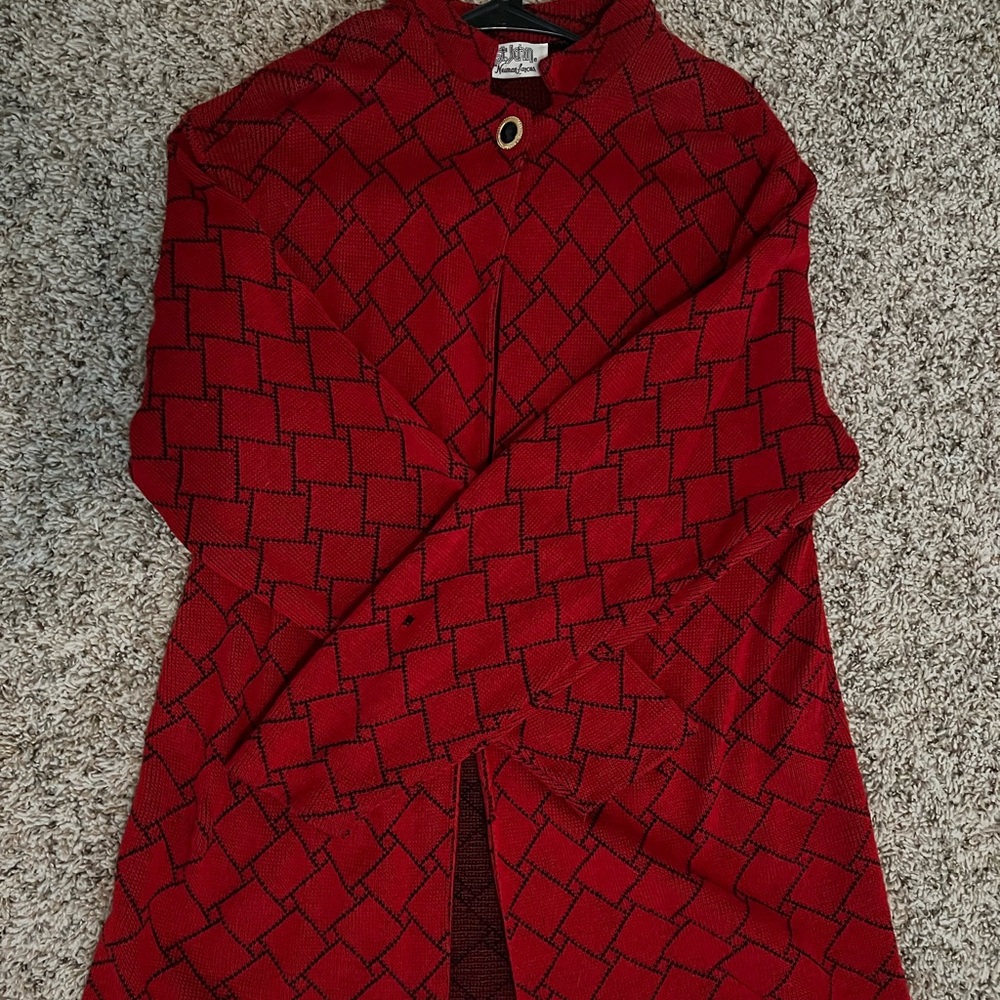 Vintage St John Red Cardigan